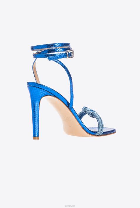 Sandalen | Pinko Clematis blau Sandalen mit StrassknotenZ4ZP1092