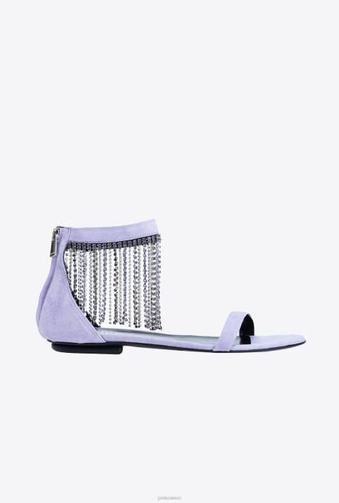 Sandalen | Pinko Iris Flache Sandalen mit StrassbesatzZ4ZP1078