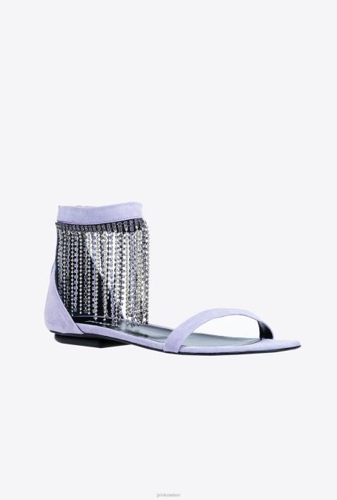 Sandalen | Pinko Iris Flache Sandalen mit StrassbesatzZ4ZP1078