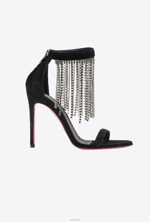 Sandalen | Pinko Limousine schwarz Sandalen mit StrassbesatzZ4ZP1095