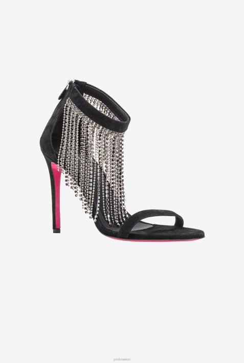 Sandalen | Pinko Limousine schwarz Sandalen mit StrassbesatzZ4ZP1095