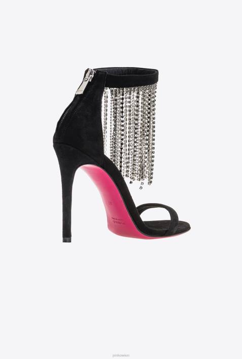Sandalen | Pinko Limousine schwarz Sandalen mit StrassbesatzZ4ZP1095