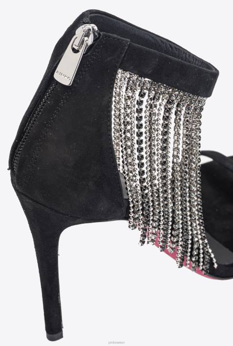 Sandalen | Pinko Limousine schwarz Sandalen mit StrassbesatzZ4ZP1095