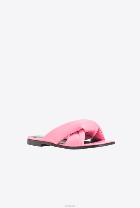 Sandalen | Pinko Meeresrosa Slipper aus NappalederZ4ZP1089