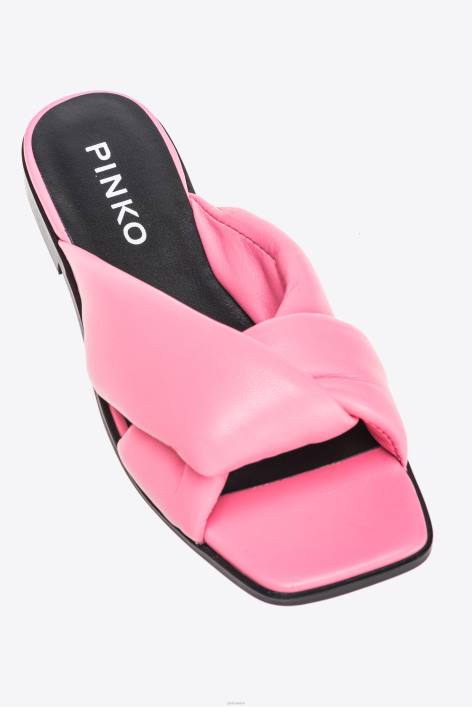 Sandalen | Pinko Meeresrosa Slipper aus NappalederZ4ZP1089