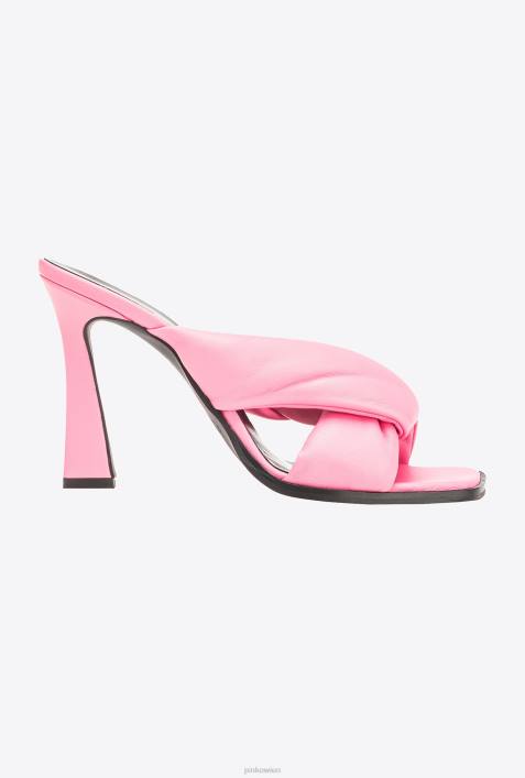 Sandalen | Pinko Meeresrosa Slipper aus Nappaleder mit AbsatzZ4ZP1088