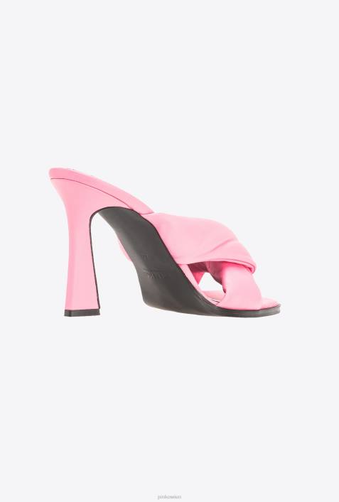 Sandalen | Pinko Meeresrosa Slipper aus Nappaleder mit AbsatzZ4ZP1088
