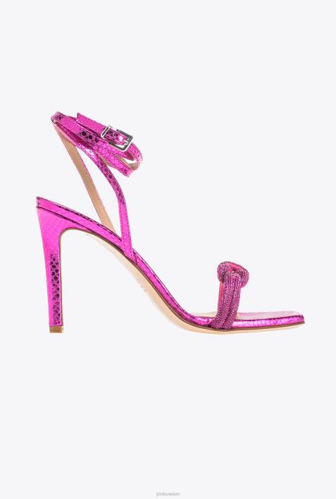 Sandalen | Pinko himbeerrot Sandalen mit StrassknotenZ4ZP1093