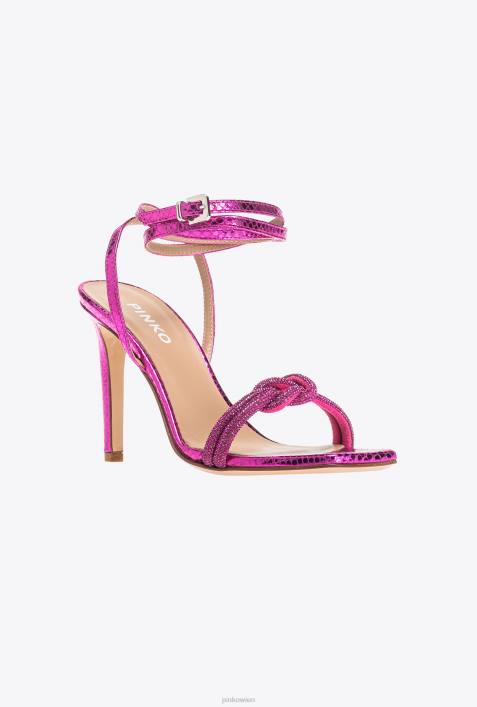 Sandalen | Pinko himbeerrot Sandalen mit StrassknotenZ4ZP1093