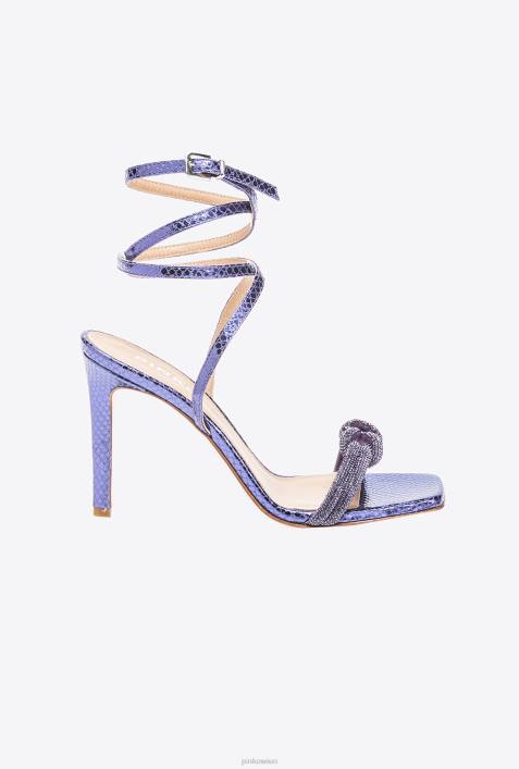 Sandalen | Pinko lila Sandalen mit StrassknotenZ4ZP1094