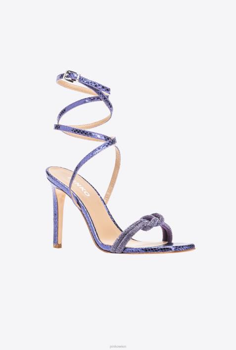Sandalen | Pinko lila Sandalen mit StrassknotenZ4ZP1094