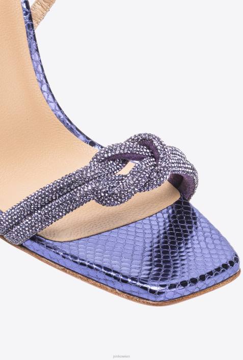 Sandalen | Pinko lila Sandalen mit StrassknotenZ4ZP1094