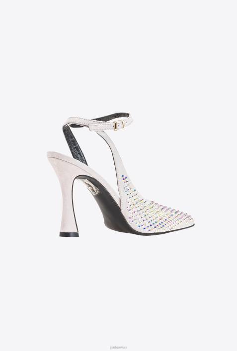 Schuhe | Pinko Kristall Wildleder-Slingbacks mit StrasssteinenZ4ZP1083