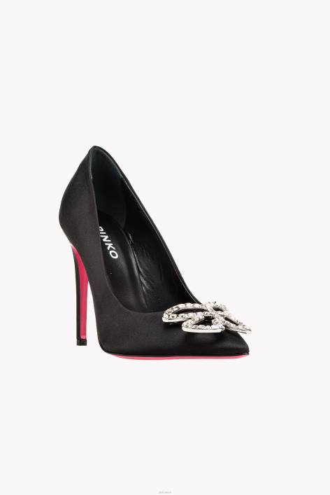 Schuhe | Pinko Limousine schwarz Pumps mit Love Birds-JuwelendetailZ4ZP1081