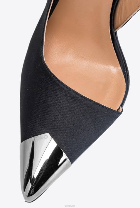 Schuhe | Pinko Limousine schwarz Pumps mit MetallkappeZ4ZP1080