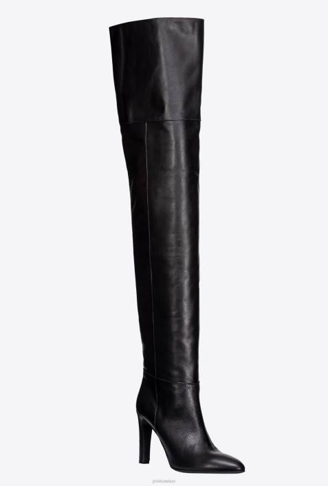 Stiefel | Pinko Limousine schwarz oberschenkelhohe LederstiefelZ4ZP1105
