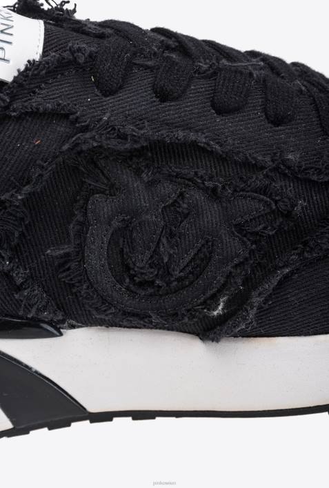 Turnschuhe | Pinko Limousine schwarz Jeans-SneakerZ4ZP1076