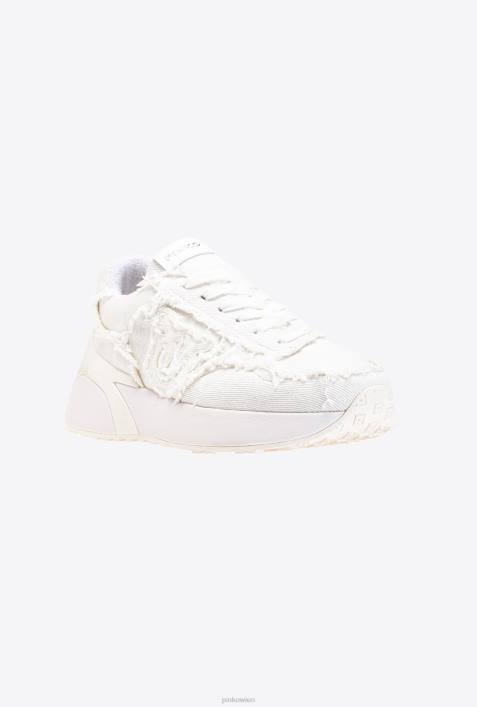 Turnschuhe | Pinko Weiss Jeans-SneakerZ4ZP1075