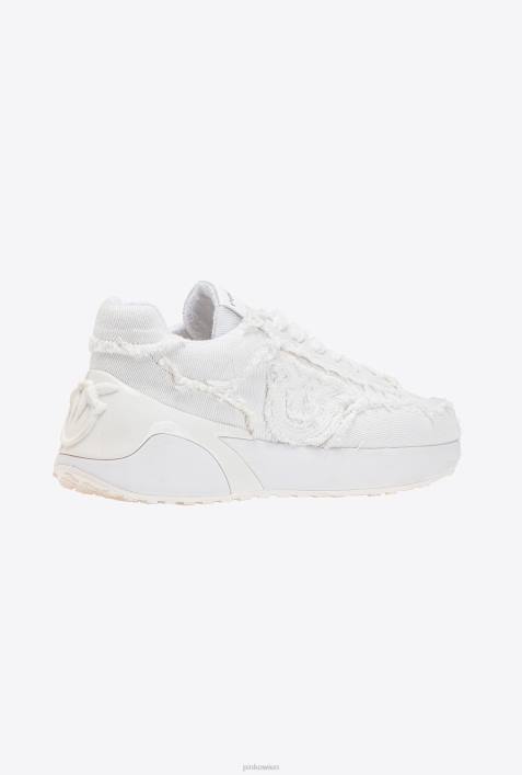 Turnschuhe | Pinko Weiss Jeans-SneakerZ4ZP1075