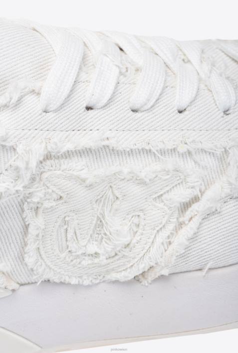Turnschuhe | Pinko Weiss Jeans-SneakerZ4ZP1075