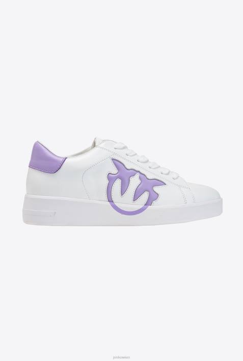 Turnschuhe | Pinko weiß/lila Flache Sneakers mit LogoZ4ZP1072