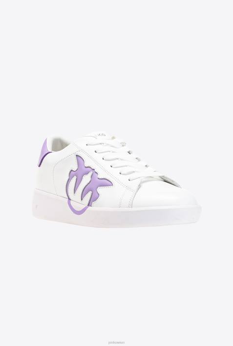 Turnschuhe | Pinko weiß/lila Flache Sneakers mit LogoZ4ZP1072