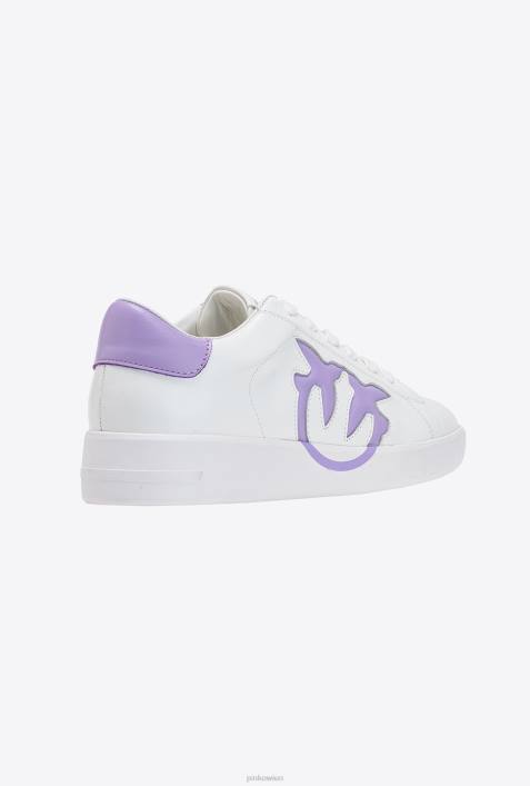 Turnschuhe | Pinko weiß/lila Flache Sneakers mit LogoZ4ZP1072