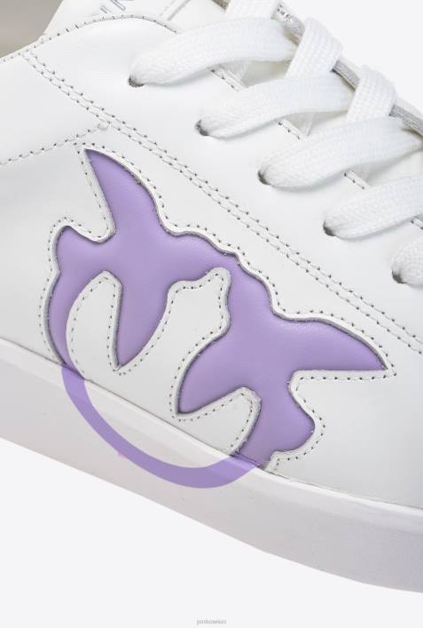 Turnschuhe | Pinko weiß/lila Flache Sneakers mit LogoZ4ZP1072