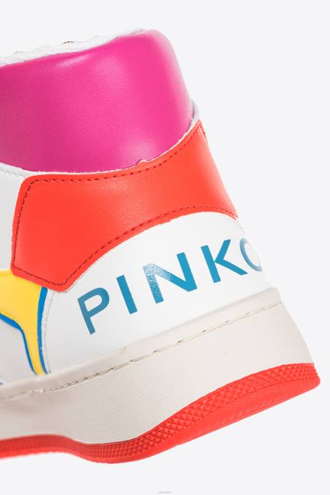 Turnschuhe | Pinko weiß/rot/blau/gelb Acbc High-Top-SneakerZ4ZP1067