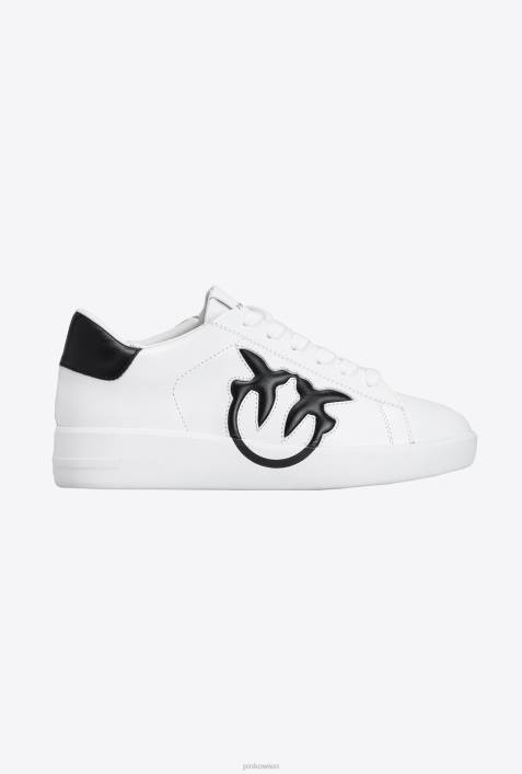 Turnschuhe | Pinko weiß schwarz Flache Sneakers mit LogoZ4ZP1070