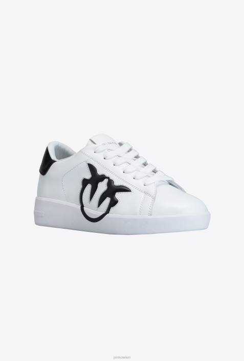 Turnschuhe | Pinko weiß schwarz Flache Sneakers mit LogoZ4ZP1070