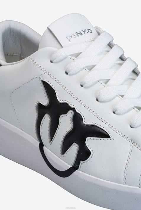 Turnschuhe | Pinko weiß schwarz Flache Sneakers mit LogoZ4ZP1070
