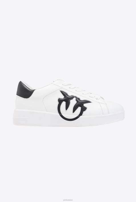 Turnschuhe | Pinko weiß schwarz Flache Sneakers mit LogoZ4ZP1073
