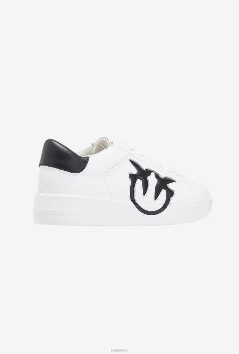 Turnschuhe | Pinko weiß schwarz Flache Sneakers mit LogoZ4ZP1073