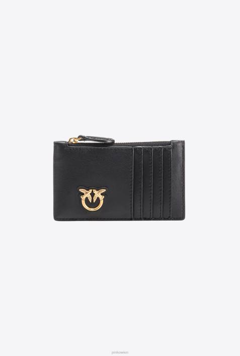 Clutch-Taschen | Pinko Schwarz-Antikgold Kartenhalter mit ReißverschlussZ4ZP1183