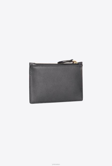 Clutch-Taschen | Pinko Schwarz-Antikgold Kartenhalter mit ReißverschlussZ4ZP1183