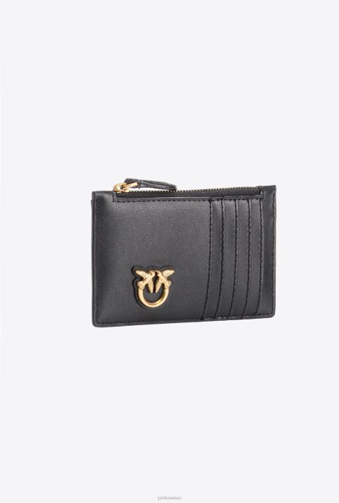 Clutch-Taschen | Pinko Schwarz-Antikgold Kartenhalter mit ReißverschlussZ4ZP1183