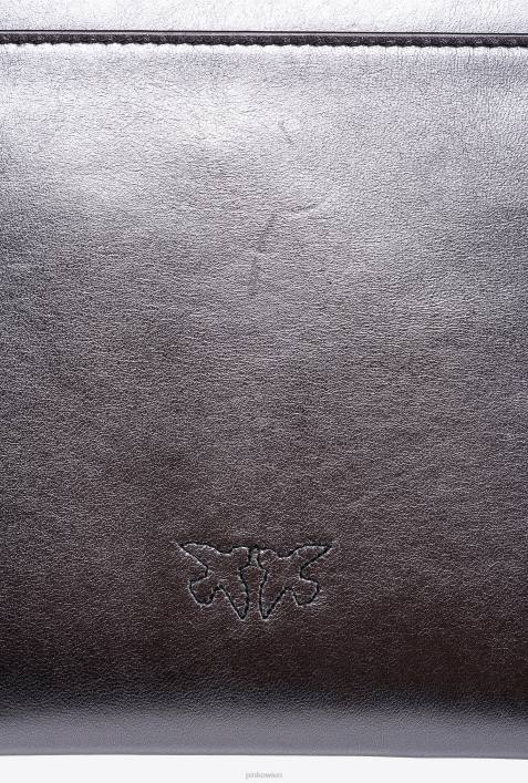 Clutch-Taschen | Pinko Silber-Antikgold laminierter FlachbeutelZ4ZP1202