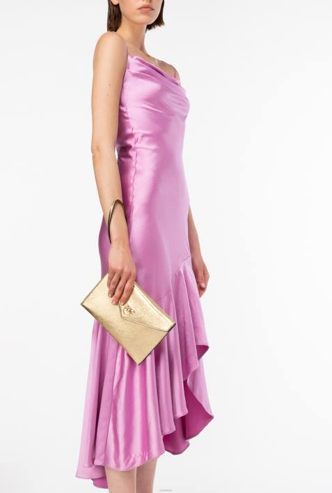Clutch-Taschen | Pinko antikes Gold laminierter FlachbeutelZ4ZP1203