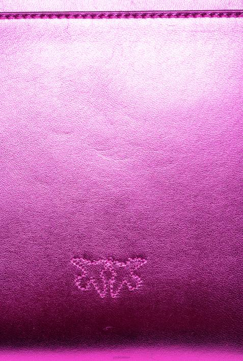 Clutch-Taschen | Pinko rosa-antikgold laminierter FlachbeutelZ4ZP1201