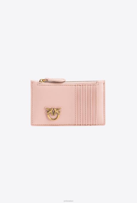 Clutch-Taschen | Pinko staubiges Rosa-Antikgold Kartenhalter mit ReißverschlussZ4ZP1181