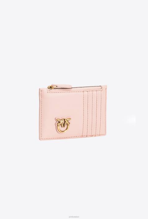 Clutch-Taschen | Pinko staubiges Rosa-Antikgold Kartenhalter mit ReißverschlussZ4ZP1181