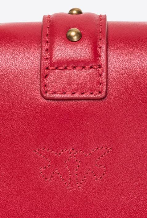 Microlove-Taschen | Pinko Granatrot-Antikgold Micro Love Bag One einfachZ4ZP1204
