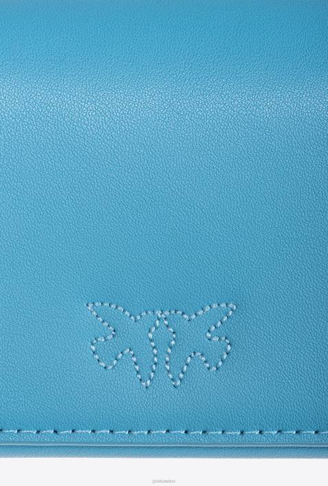 Microlove-Taschen | Pinko Himmelblau-Antikgold Micro Love Bag einfach klickenZ4ZP1221
