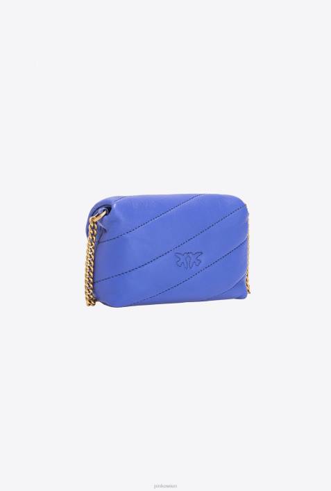 Microlove-Taschen | Pinko Korsikablau-Antikgold Micro Love Bag PuffZ4ZP1227