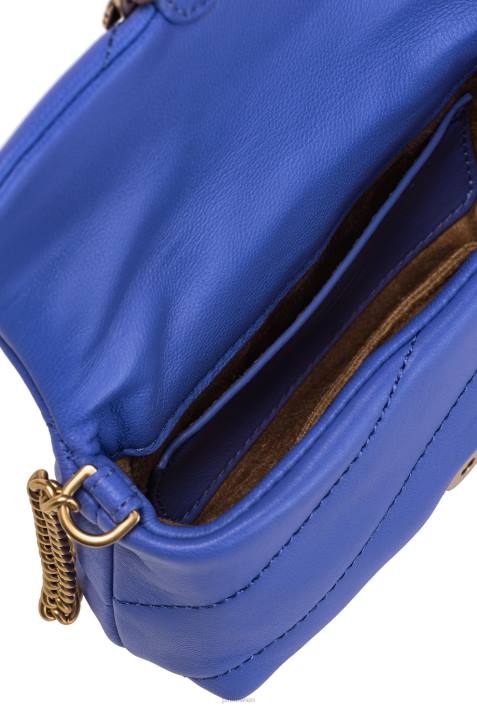 Microlove-Taschen | Pinko Korsikablau-Antikgold Micro Love Bag PuffZ4ZP1227