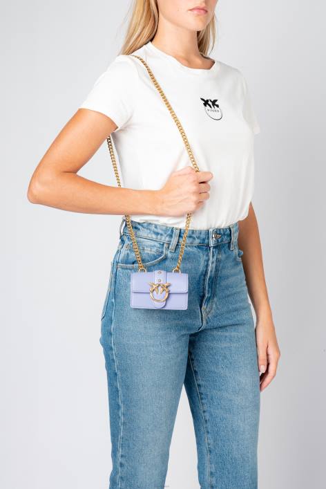 Microlove-Taschen | Pinko Lavendel-Antikgold Micro-Love-Bag-Symbol einfachZ4ZP1211