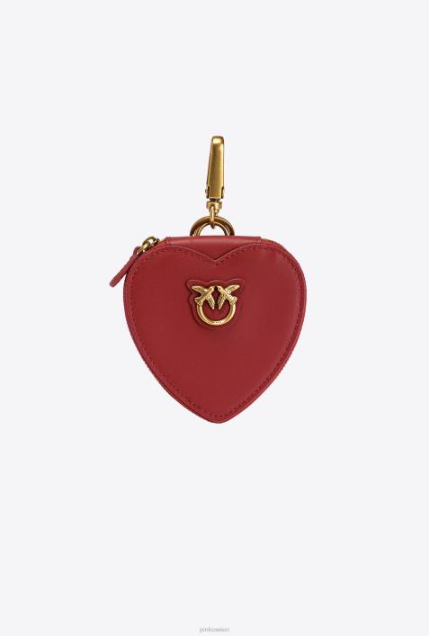 Microlove-Taschen | Pinko Rubinrot-Antikgold Herzförmiger Anhänger mit SpiegelZ4ZP1249