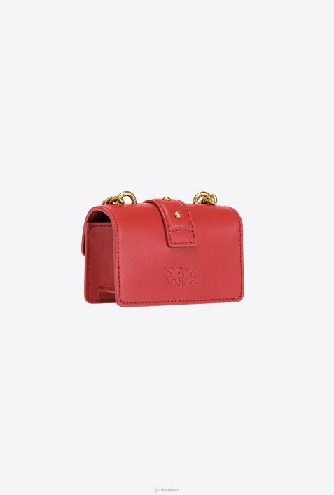 Microlove-Taschen | Pinko Rubinrot-Antikgold Micro-Love-Bag-Symbol einfachZ4ZP1214