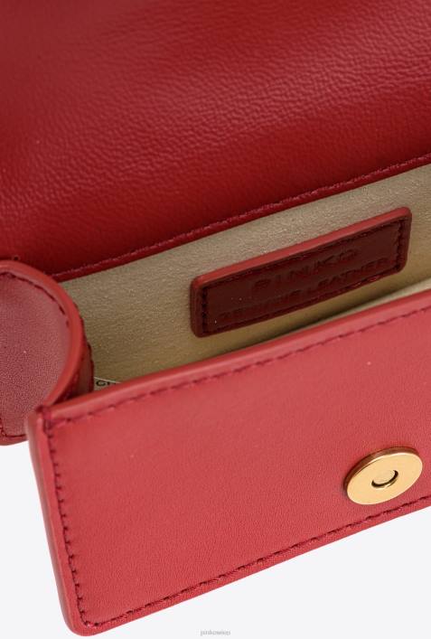 Microlove-Taschen | Pinko Rubinrot-Antikgold Micro-Love-Bag-Symbol einfachZ4ZP1214